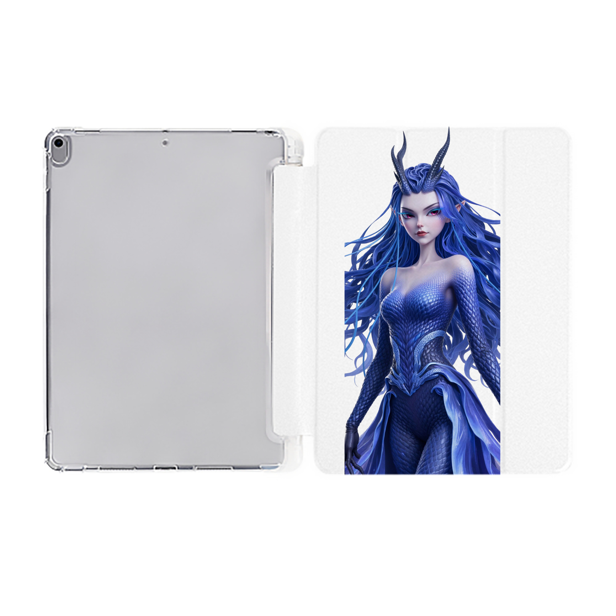 （画像用） Ne Zha 2 ナタ 魔童の大暴れ IPad ケース ペン収納付き 三つ折りスタンド PUレザー×シリコン 対応機種9.5/10.5/10.9インチ